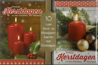 goedkope kerstkaartjes met kaarsen