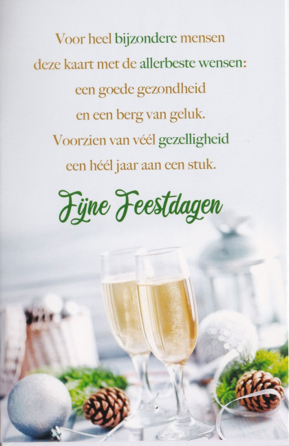 nieuwjaarskaartje cava aan tafel