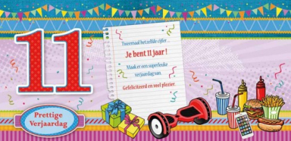 verjaadagswensen 11 jaar