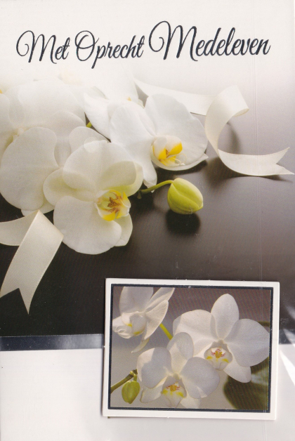 met oprecht medeleven, orchidee
