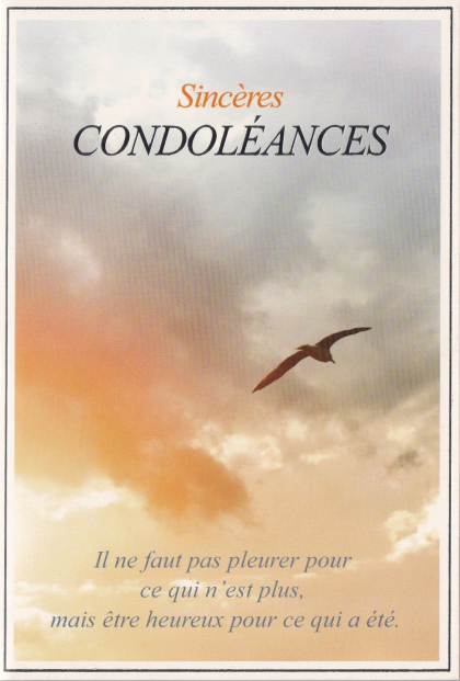 sincères condoléances