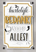 bedankkaart met tekst