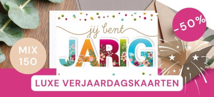 Mix 150 Luxe verjaardagskaarten