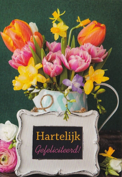 felicitatie kaarten met bloemen