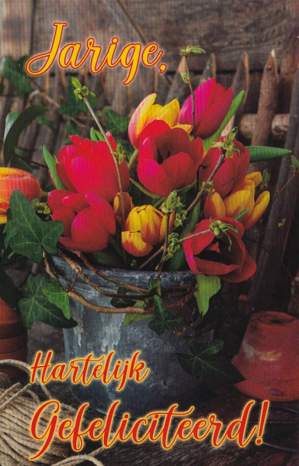 Verjaardagskaart met bloemen