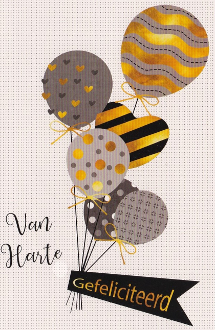 Felicitatiekaart met ballonen