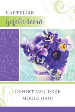 Felicitatiekaart met bloemen 