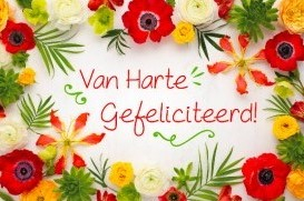 Felicitatiekaart met bloemen 