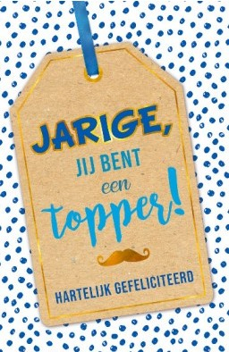 verjaardagskaart met snor