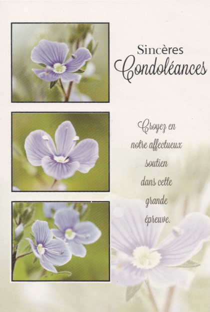 Sincères Condoléances