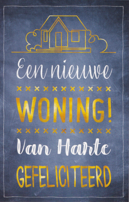 nieuwe woning kaart met tekst 