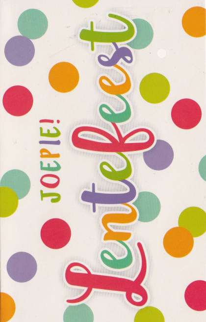 Lentefeest kaarten kleurrijke bolletjes