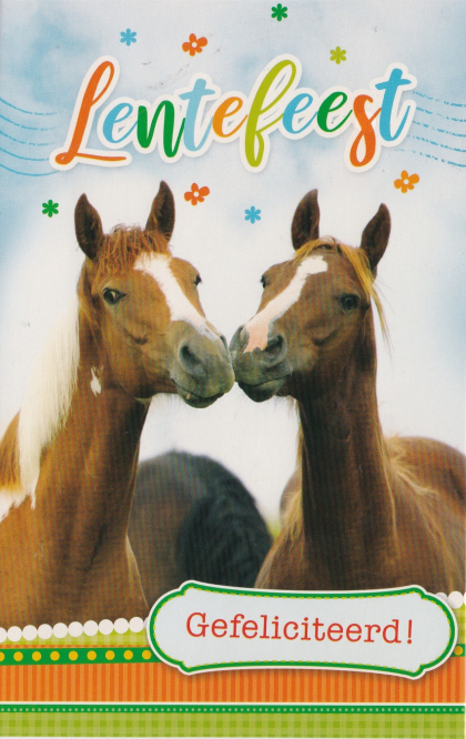 Lentefeest kaarten paarden