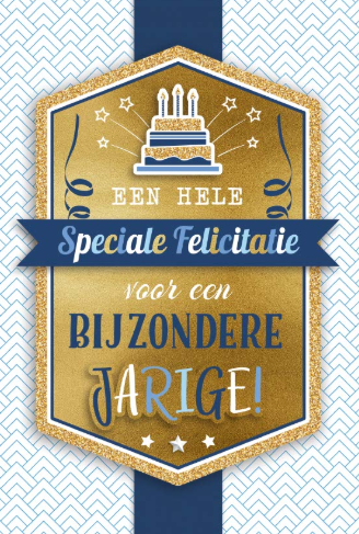Speciale felicitatiekaart voor een bijzondere jarige