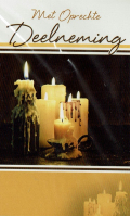 rouwkaart met kaarsen