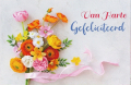 felicitatiekaart met boeket bloemen