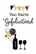 felicitatiekaart met feestelijke decoratie