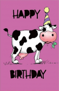 verjaardagskaart met koe