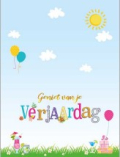 verjaardagskaart met ballonen