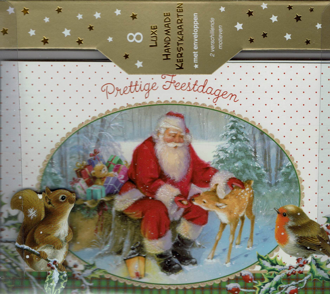 Nostalgische kerstkaarten met sfeervolle taferelen